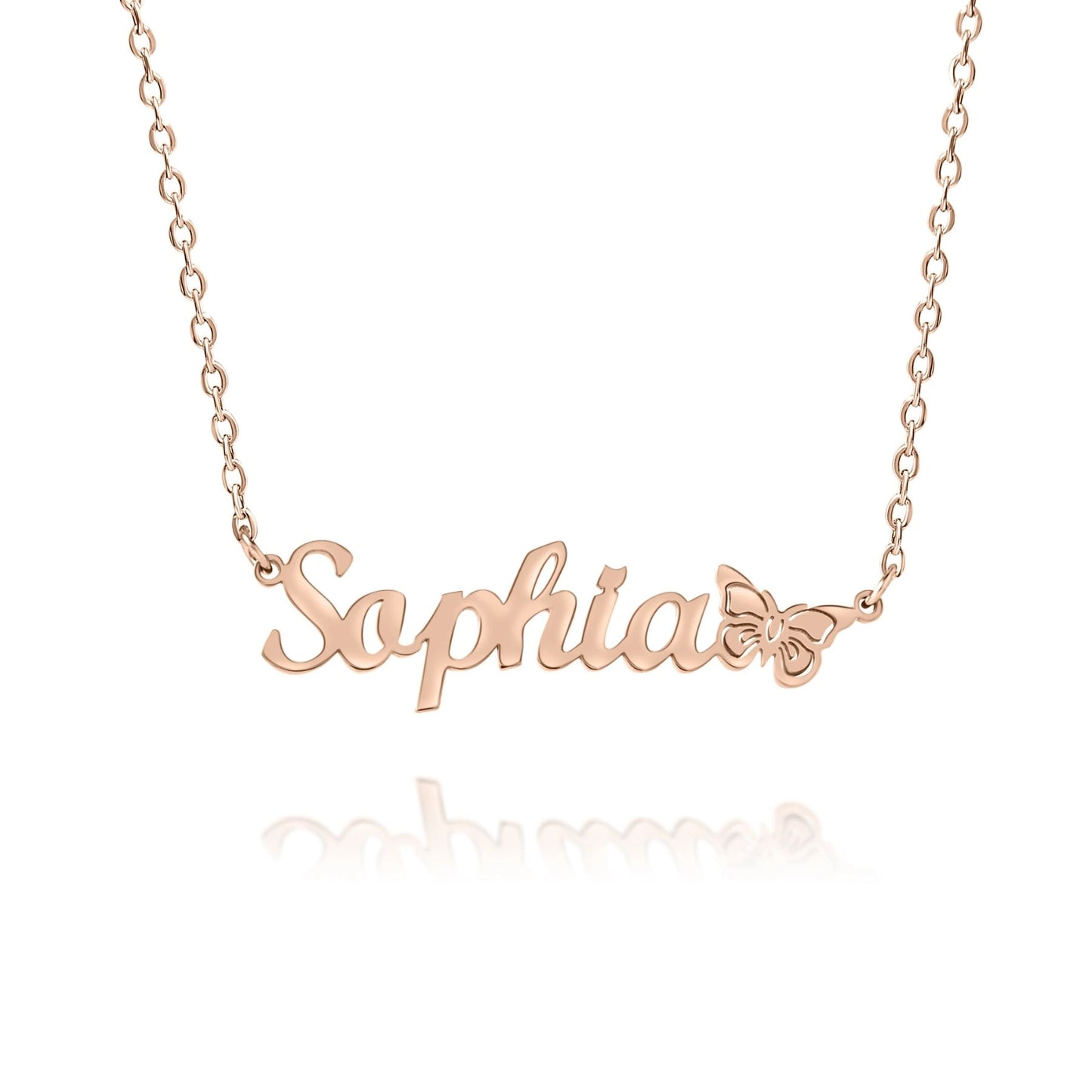 Collier Prénom Personnalisé avec Papillon