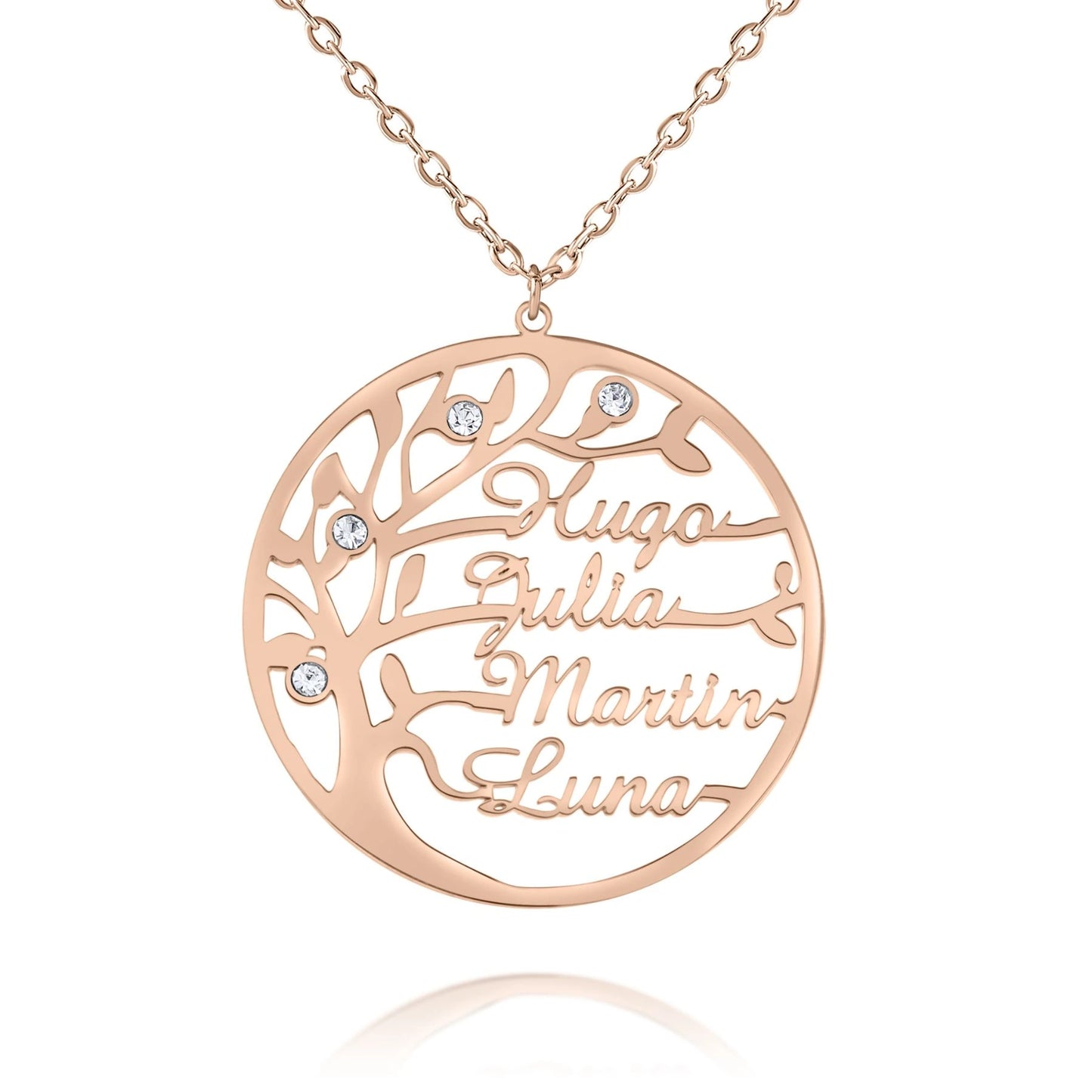 Collier Prénom Arbre Généalogique et Perles