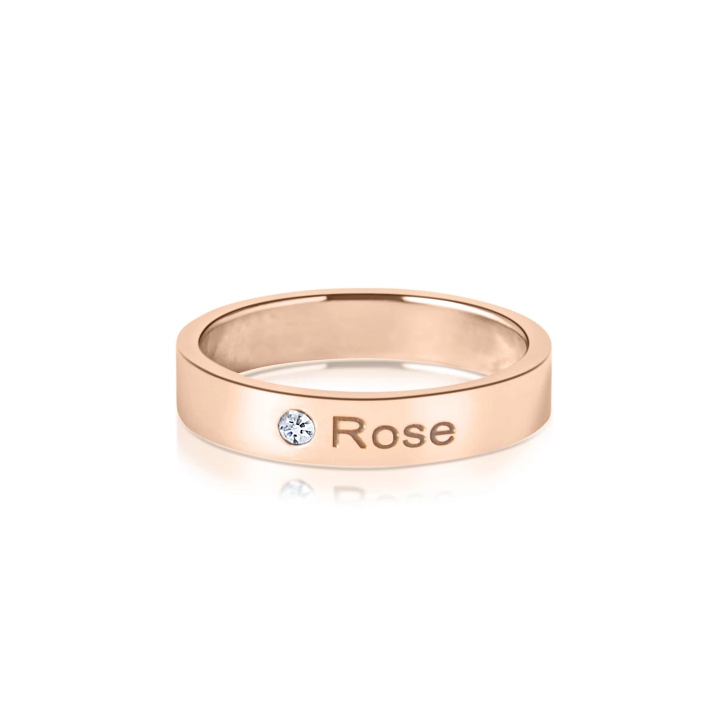 Bague Prénom avec Diamant de Naissance