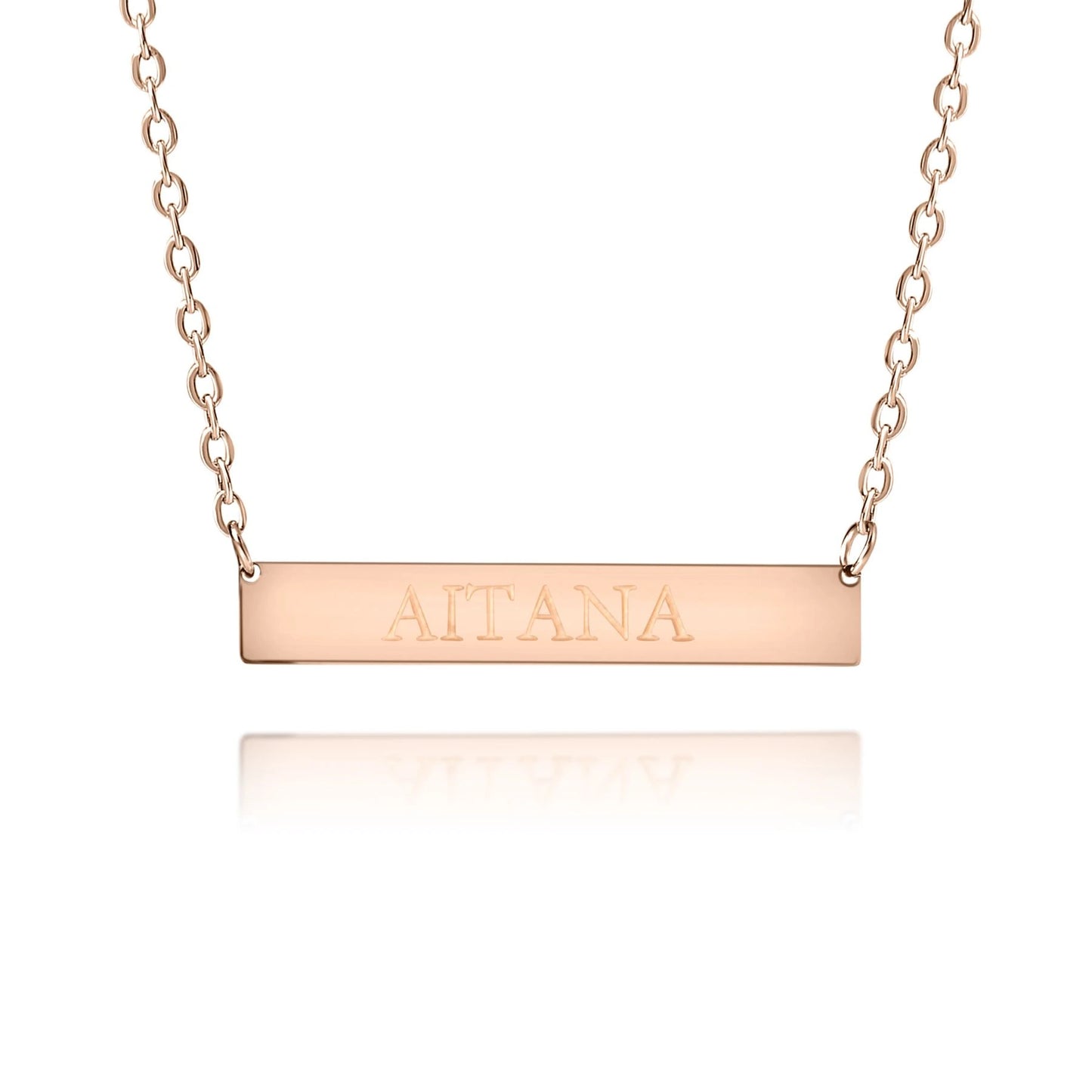 Collier Prénom Personnalisé Gravé Sur Plaque