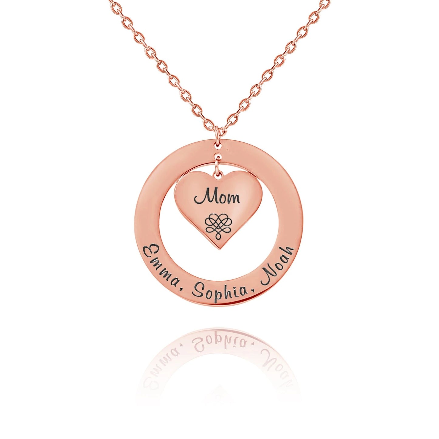 Pendentif Personnalisé Coeur Cerclé