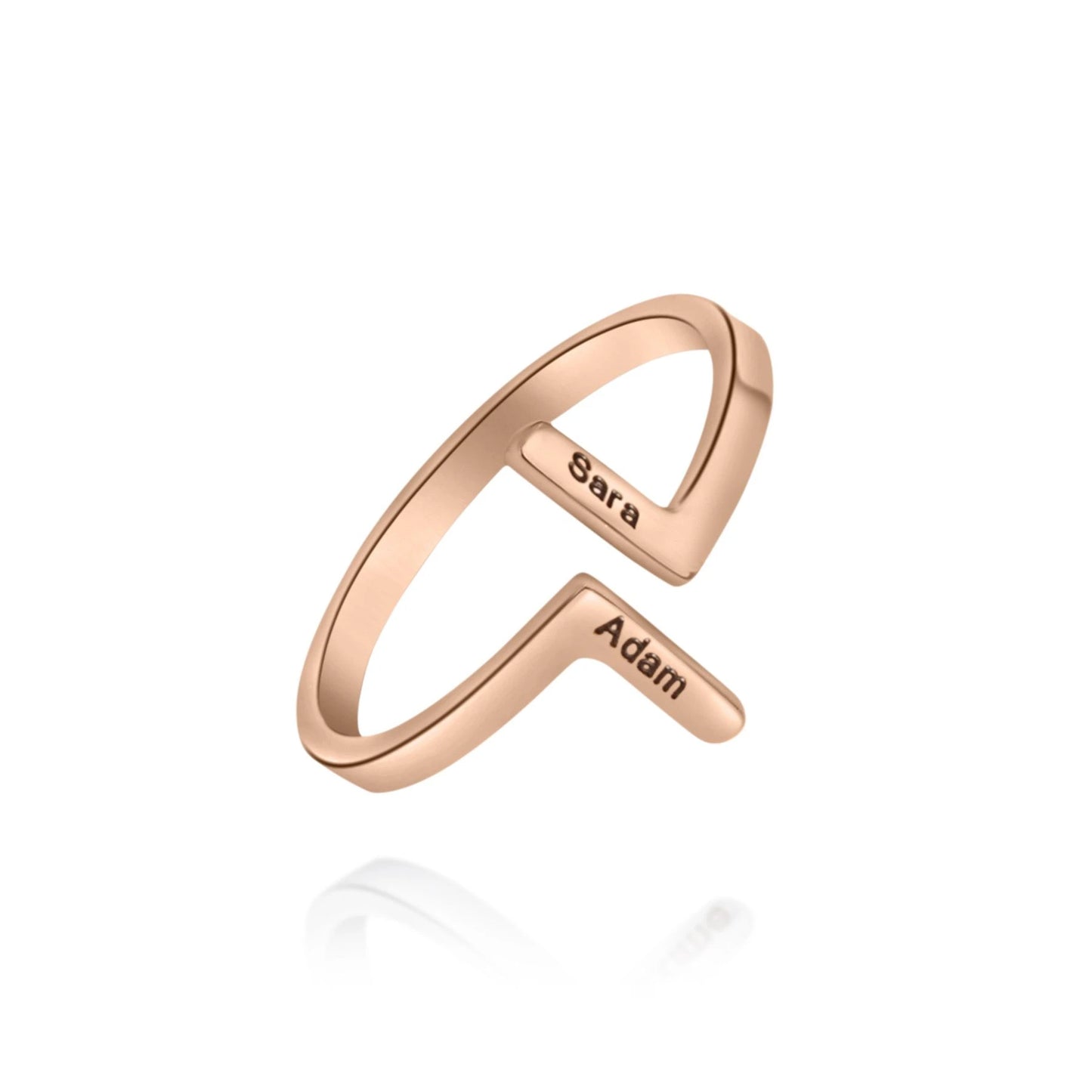 Anello Verticale Semplice con Due Nomi
