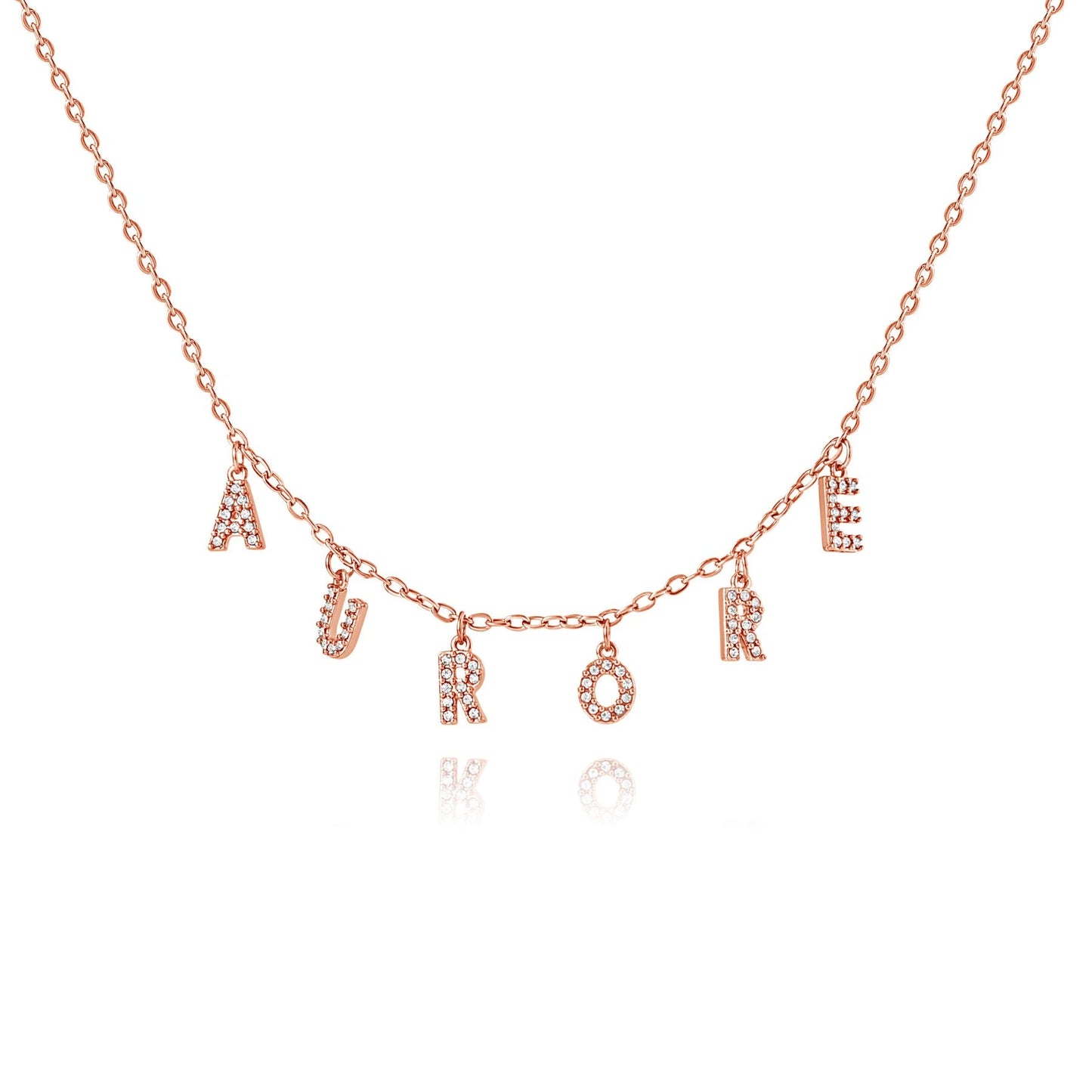 Collier Prénom avec Lettres Serties de Pierres