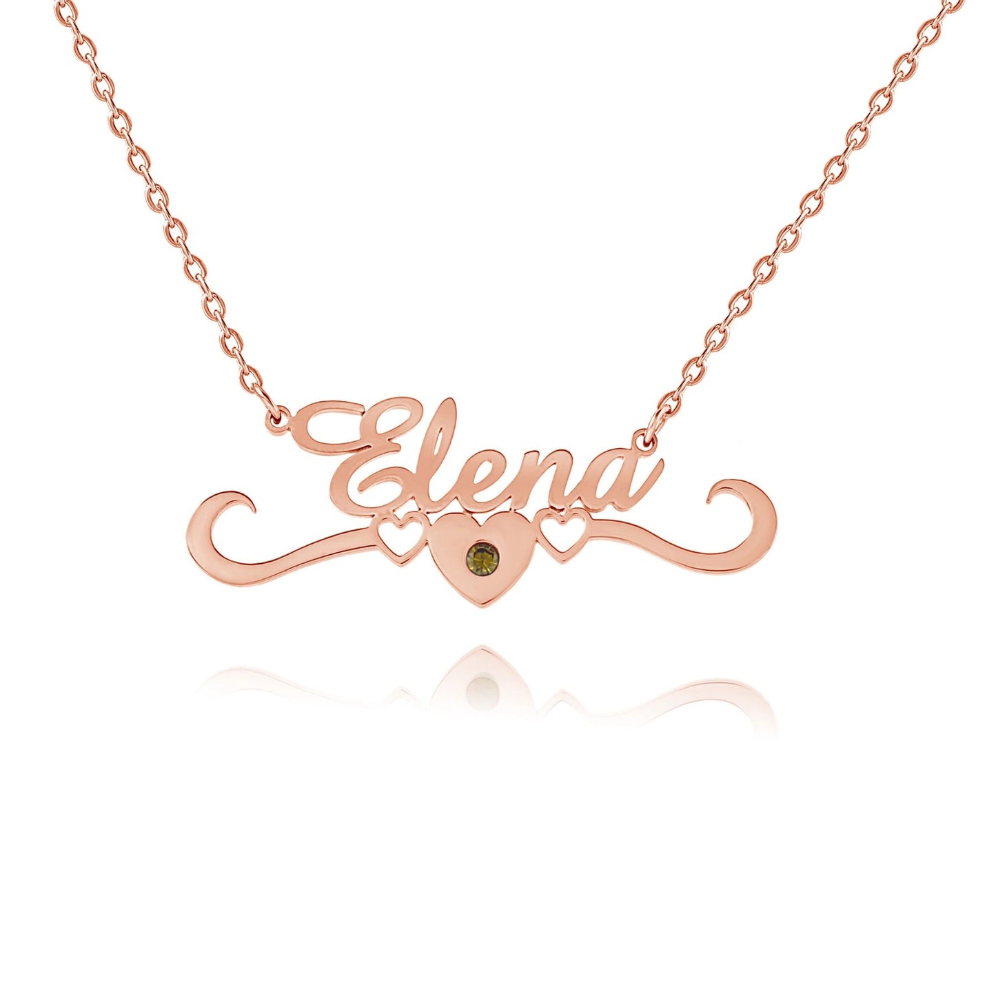 Collier Prénom et Couronne de coeurs