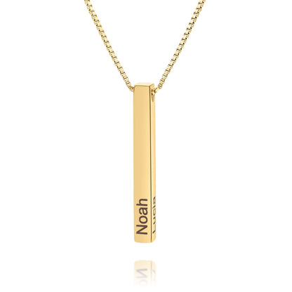 Collier Personnalisé Barre 3D