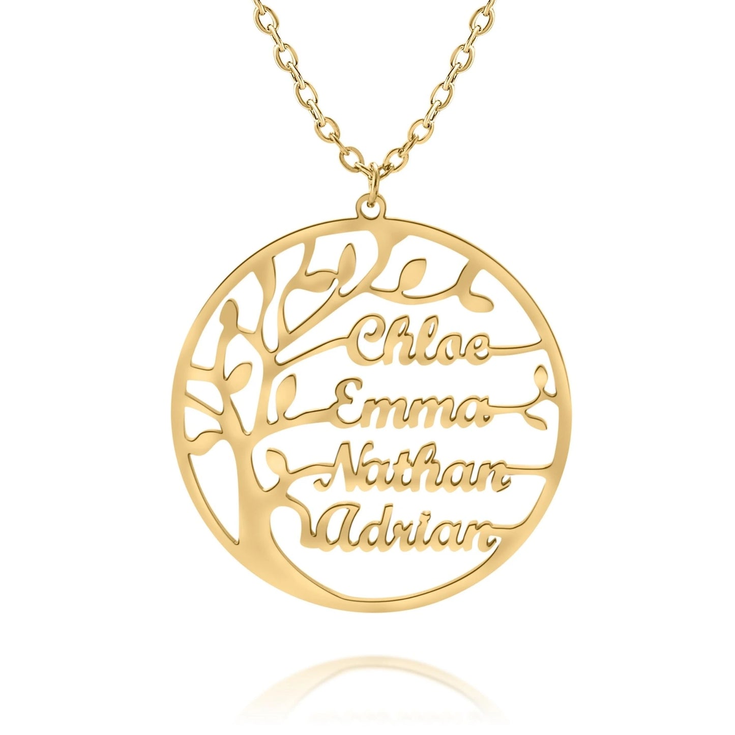 Collier Prénom Arbre Généalogique - Arbre de vie