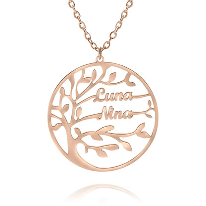 Collier Prénom Arbre Généalogique - Arbre de vie
