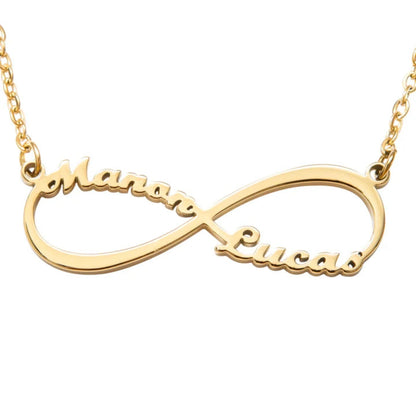 Collier Infini Personnalisé Deux Prénoms