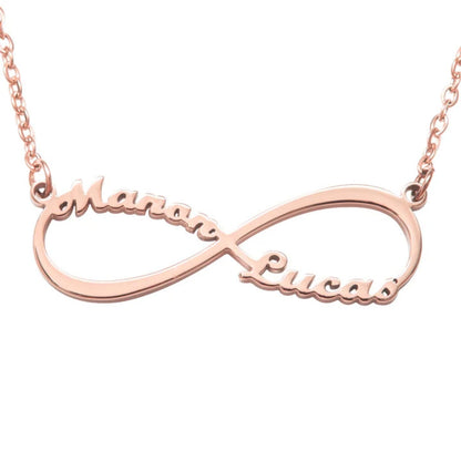 Collier Infini Personnalisé Deux Prénoms