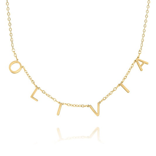 Collier Choker Initiales Lettres Suspendues