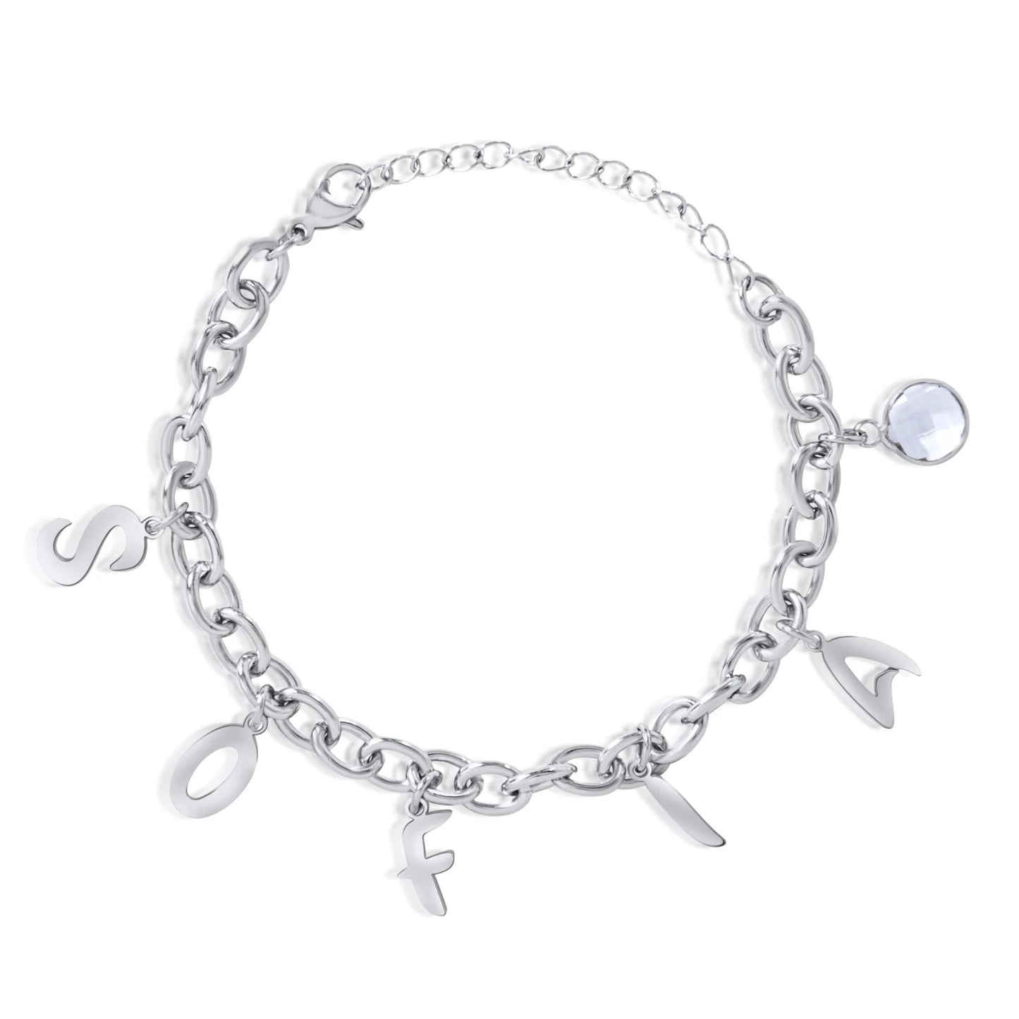 Armband mit Buchstabenanhängern