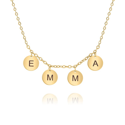 Collier Personnalisé avec Lettres en Médaillon