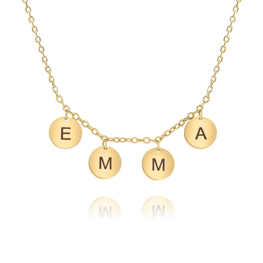 Collar con Medallones de Letras Personalizado