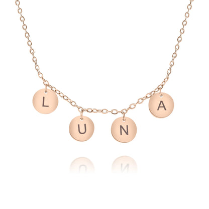 Collier Personnalisé avec Lettres en Médaillon