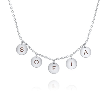 Collier Personnalisé avec Lettres en Médaillon