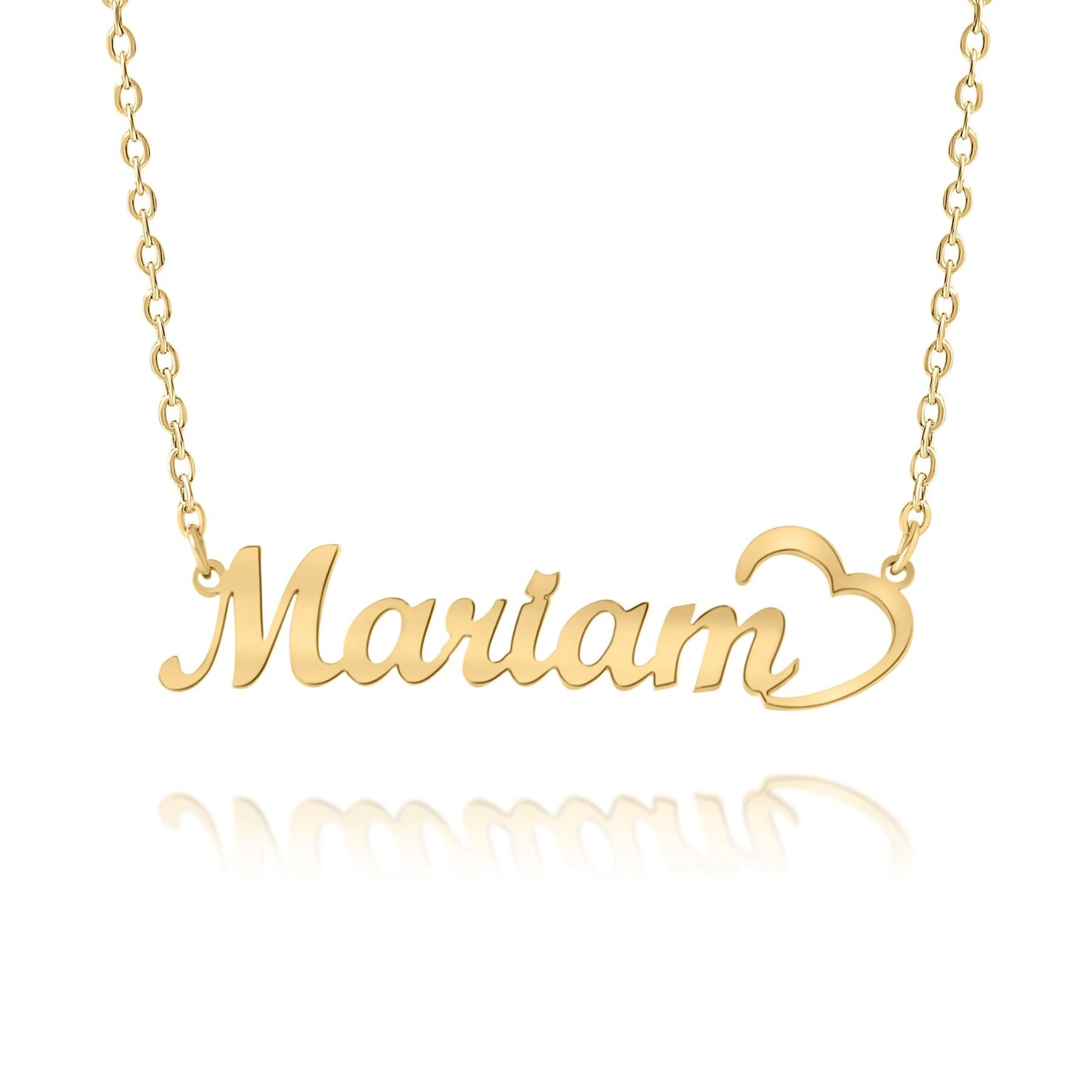 Collier Prénom Coeur Ciselé