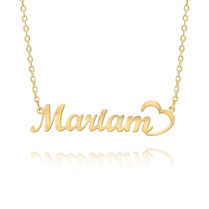 Collier Prénom Coeur Ciselé
