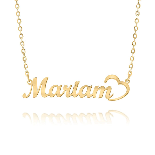 Collier Prénom Coeur Ciselé