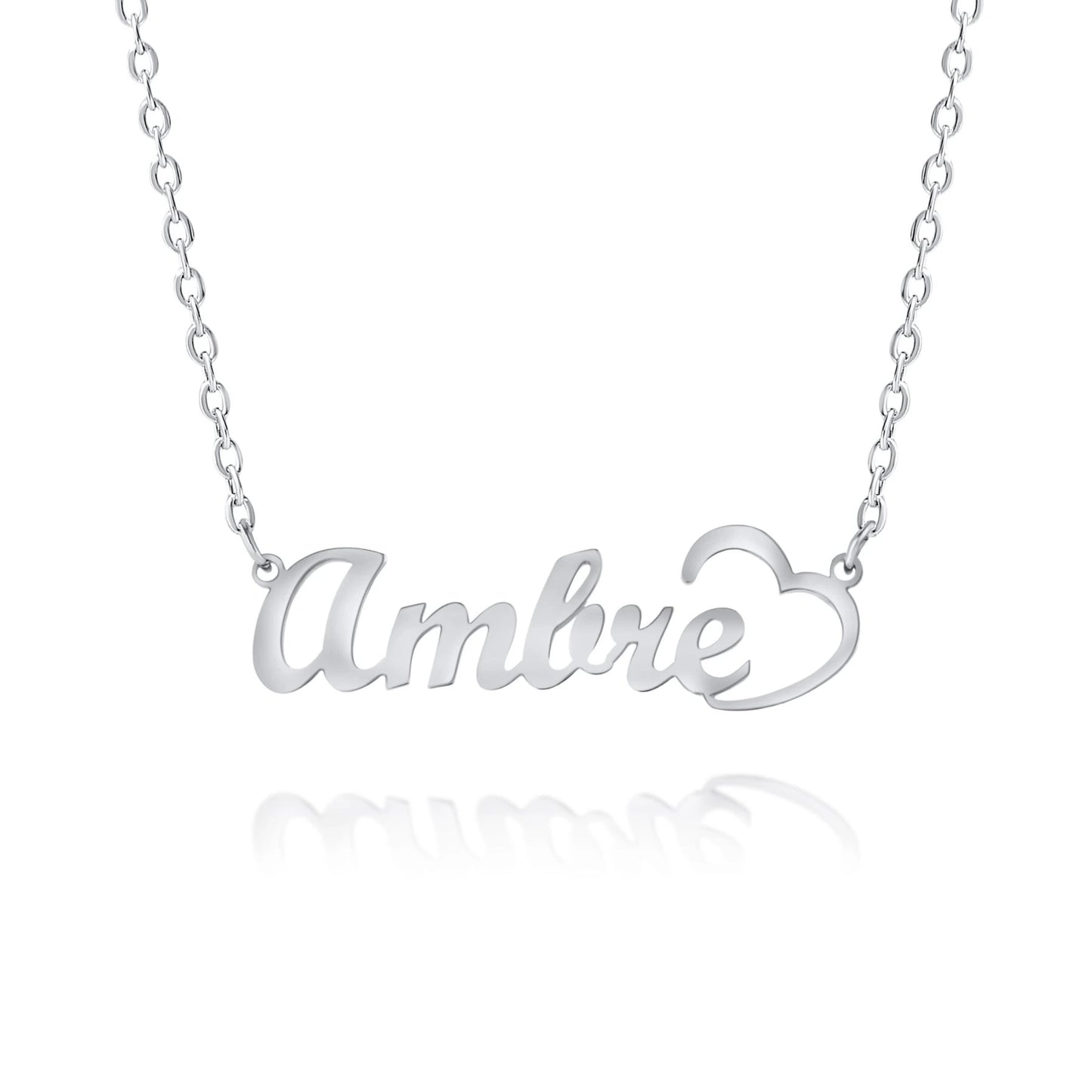 Collier Prénom Coeur Ciselé