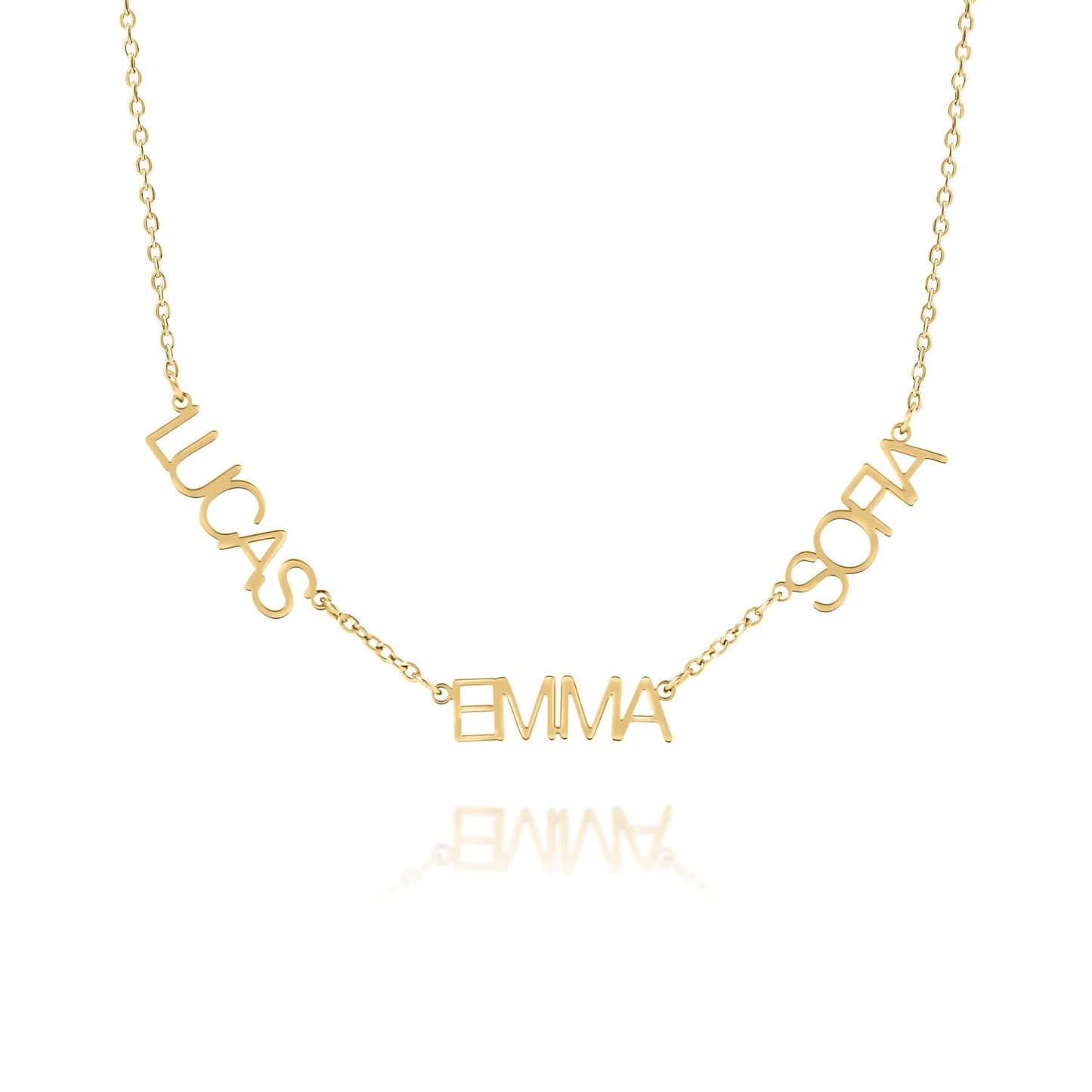 Collier Majuscule Multi-Prénoms Personnalisé