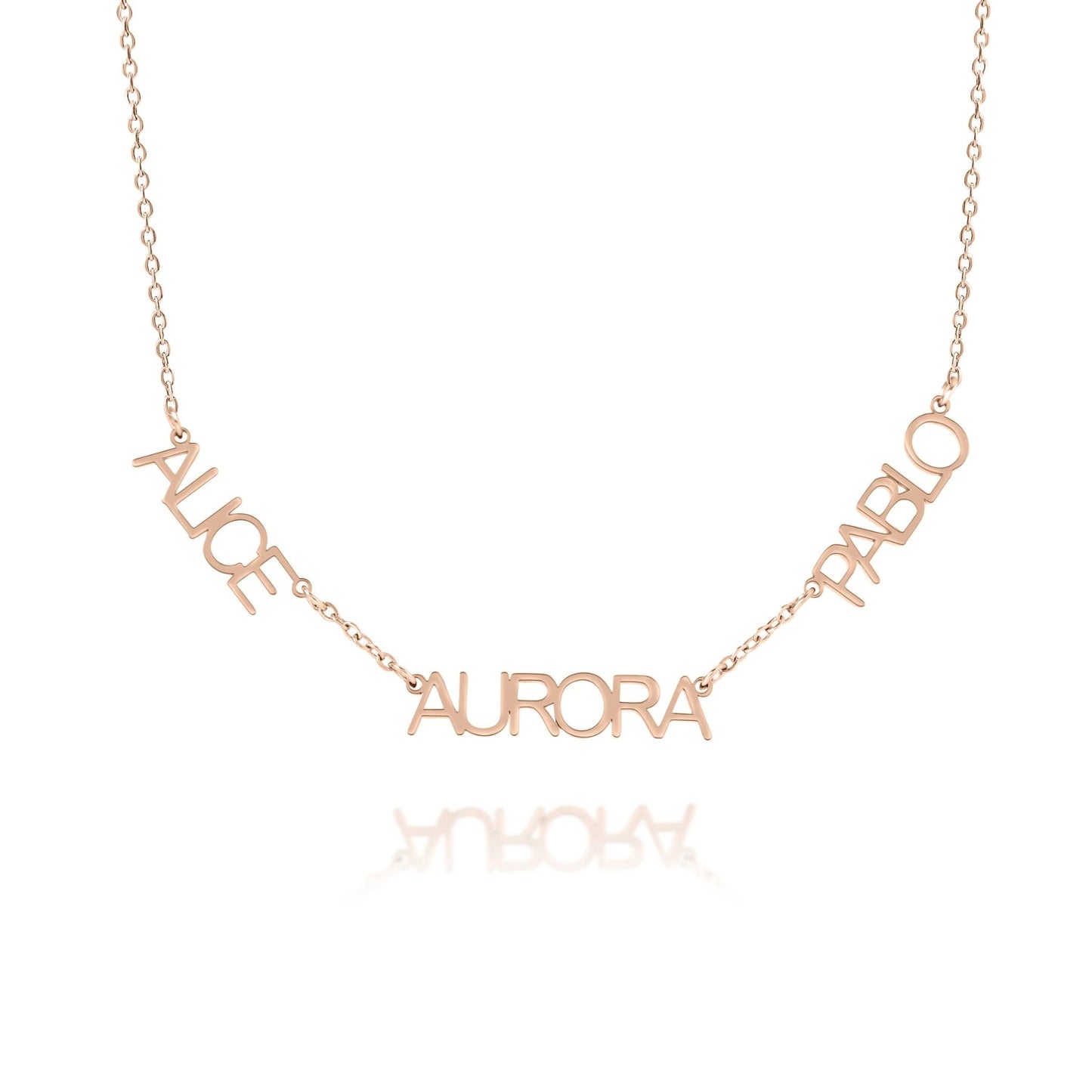 Collier Majuscule Multi-Prénoms Personnalisé
