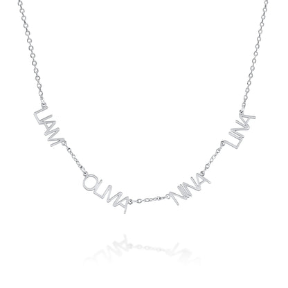 Collier Majuscule Multi-Prénoms Personnalisé