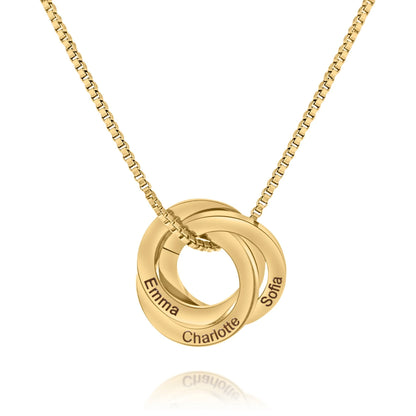 Collier Personnalisé Anneaux entrelacés