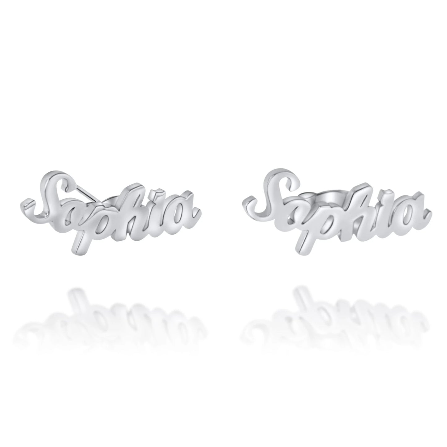 Boucles d'oreilles Deux Prénoms Personnalisées