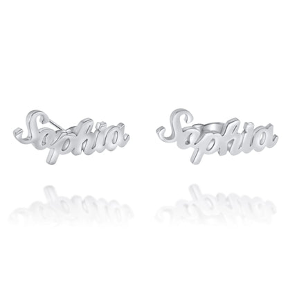 Boucles d'oreilles Deux Prénoms Personnalisées