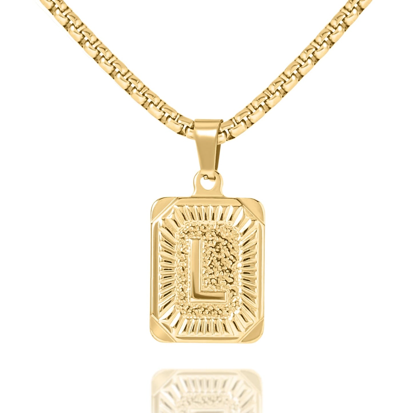 Pendentif Collier Carré Initiale