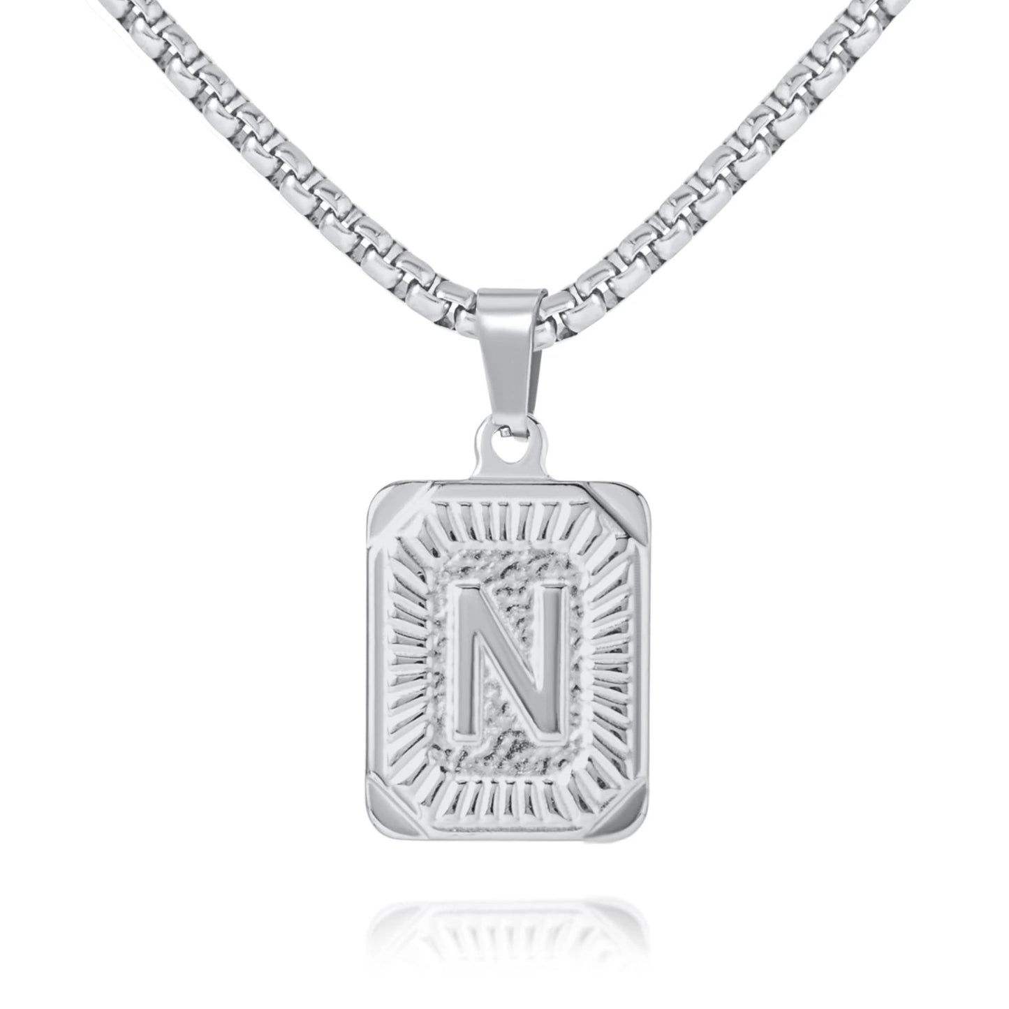 Pendentif Collier Carré Initiale