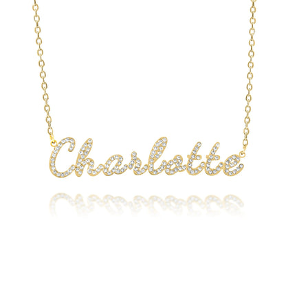 Collana con Nome e Strass Brillanti