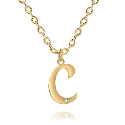 Collier Initiale Personnalisé avec Diamant