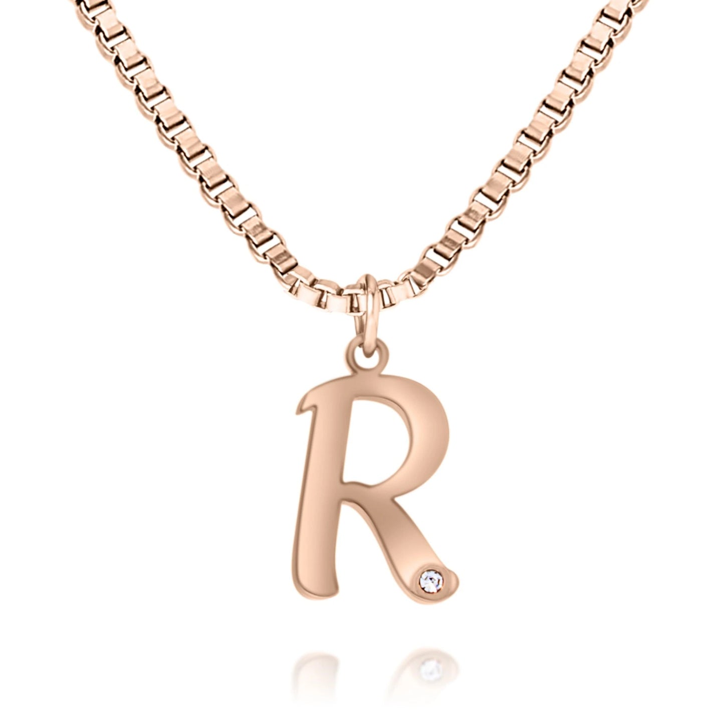 Collier Initiale Personnalisé avec Diamant
