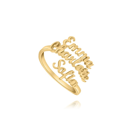 Bague Personnalisée 3 Prénoms