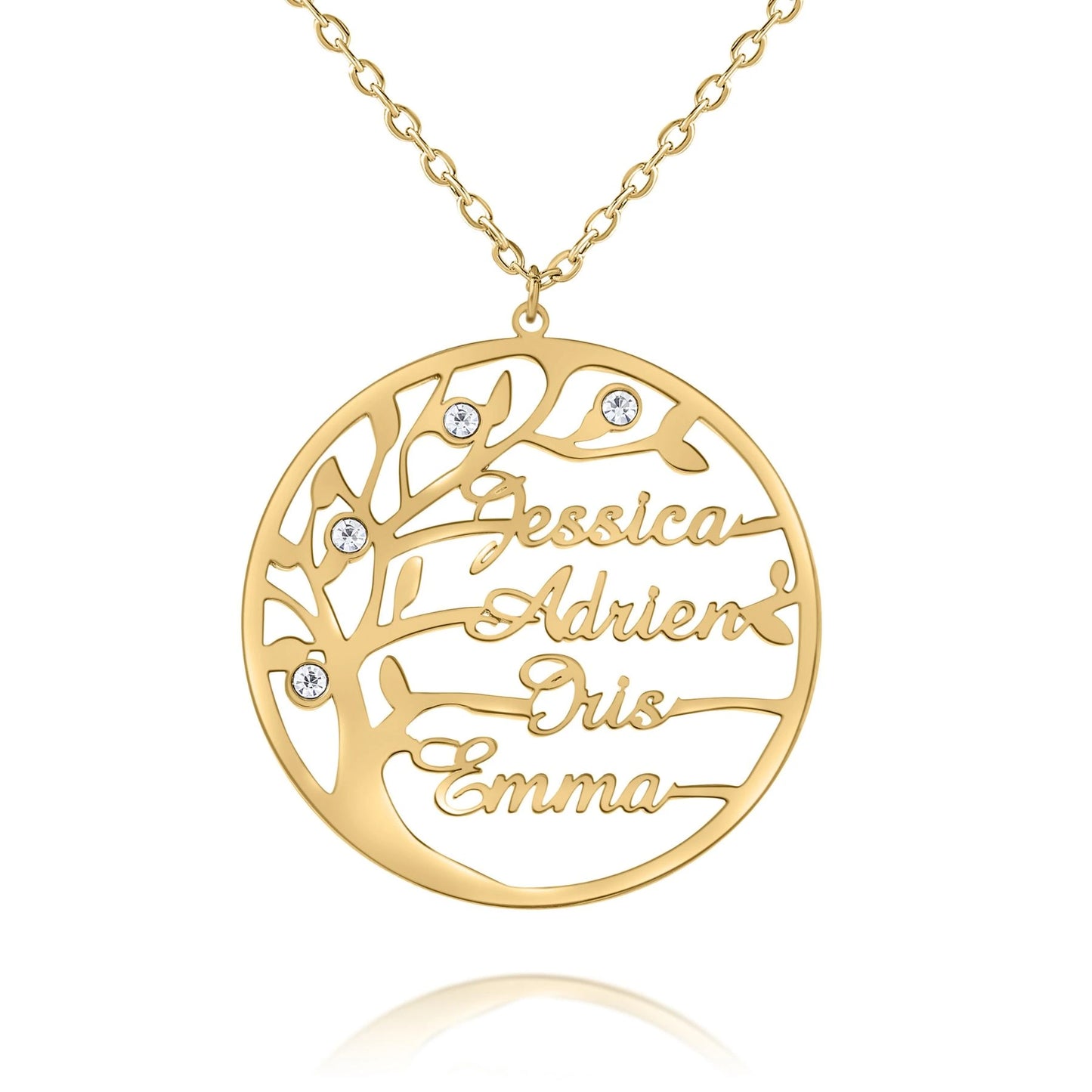 Collier Prénom Arbre Généalogique et Perles