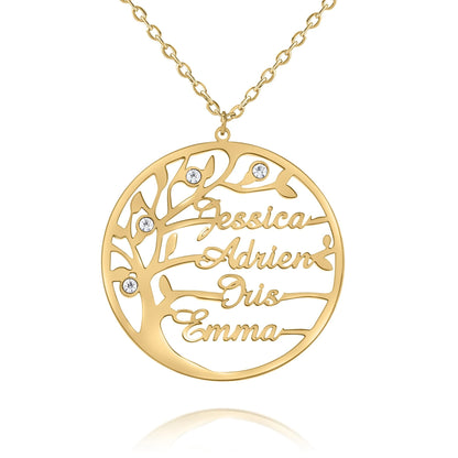 Collier Prénom Arbre Généalogique et Perles