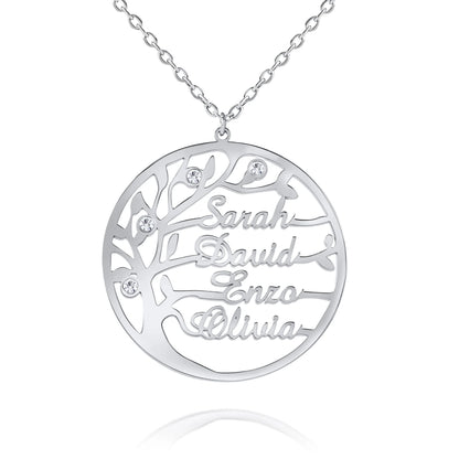 Collier Prénom Arbre Généalogique et Perles