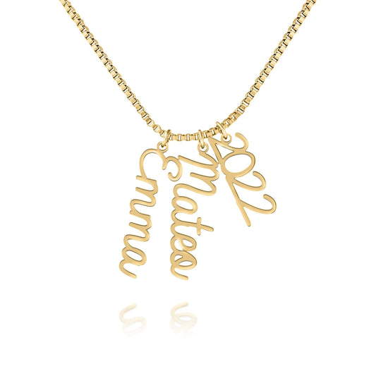 Collar Vertical con Nombre en Cursiva