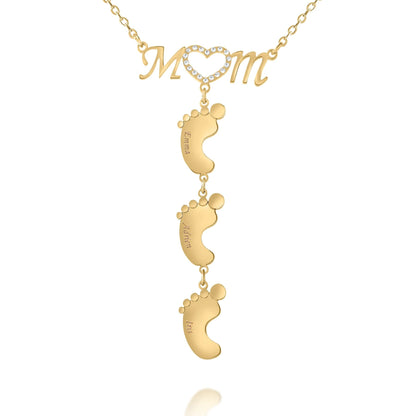 Collier Pendentif Personnalisé avec Pied de Bébé