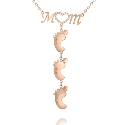 Collier Pendentif Personnalisé avec Pied de Bébé