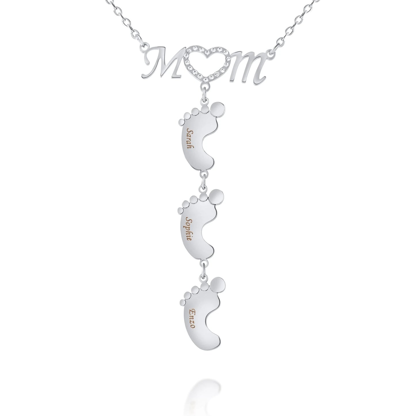 Collier Pendentif Personnalisé avec Pied de Bébé