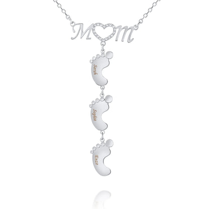 Collier Pendentif Personnalisé avec Pied de Bébé