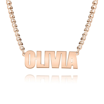 Collier Prénom Personnalisé avec chaine épaisse
