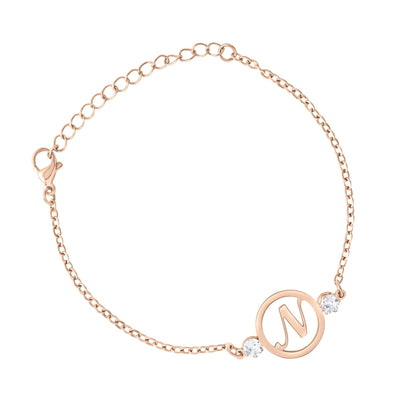 Bracelet personnalisé avec Initiale et Pierre