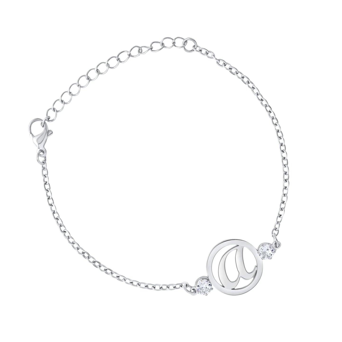 Bracelet personnalisé avec Initiale et Pierre