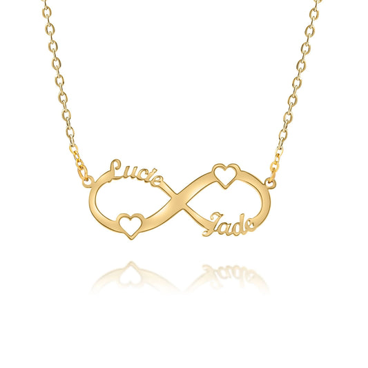 Collier Infini Double Coeur
