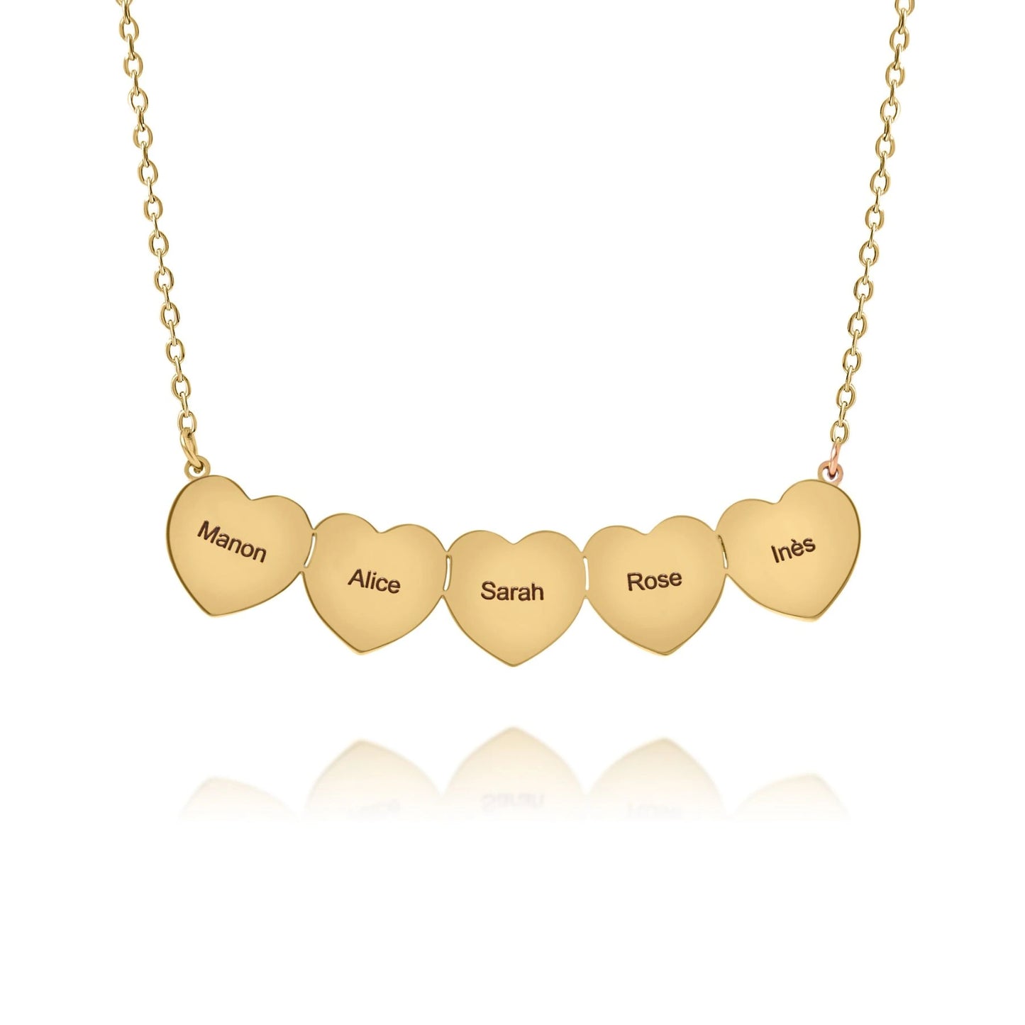 Collier Plusieurs Petits Coeurs