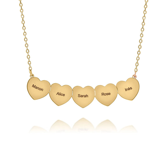 Collier Plusieurs Petits Coeurs