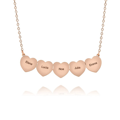 Collier Plusieurs Petits Coeurs